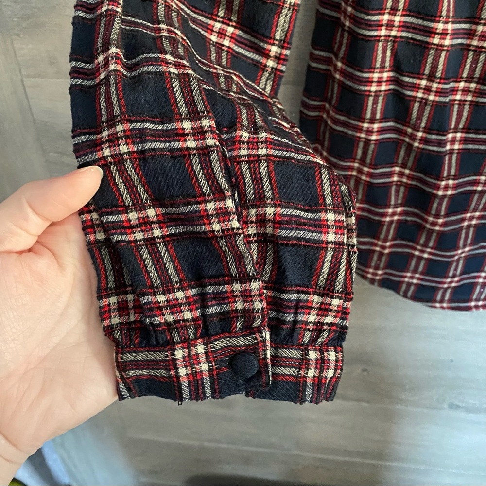 Veronica Beard Peggy Plaid Blouse - Picture 7 of 8